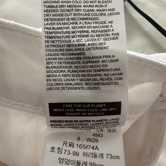 Signature by Levis womens mid rise skinny crop size 8 white - Picture 4 of 5